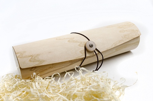 Подарочная упаковка из натурального шпона Ясень Swirl