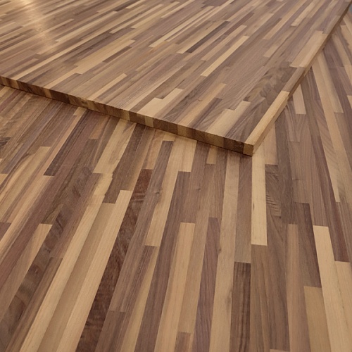 Мебельный щит из Ореха американского (узкая ламель, 20x1220x2440 мм) Мебельный щит из Ореха американского (узкая ламель, 20x1220x2440 мм)