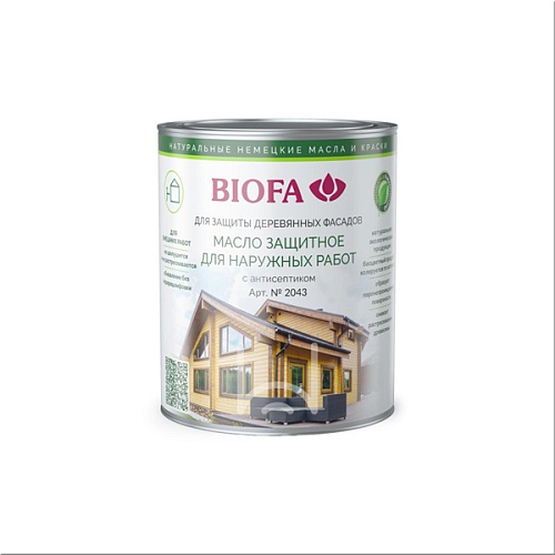 BIOFA 2043 Масло защитное с антисептиком BIOFA 2043 Масло защитное с антисептиком