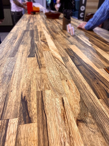 Мебельный щит из Блэк Офрама сращенного Мебельный щит из Блэк Офрама сращенного