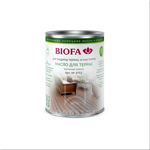 Масло и воск для древесины BIOFA 3753 Масло для террас Масло и воск для древесины BIOFA 3753 Масло для террас