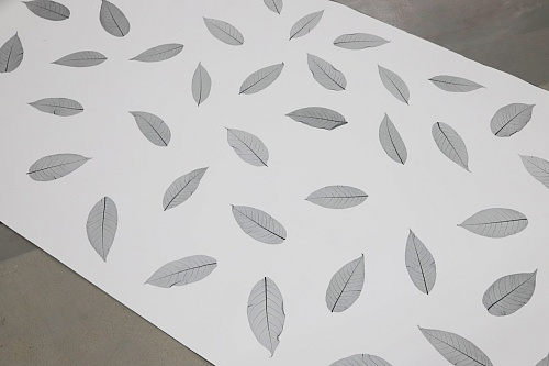 Экополотно Листья Гевеи Антрацит