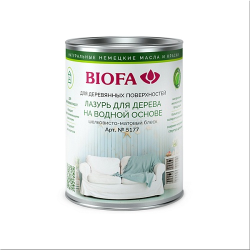 BIOFA 5177 Лазурь для дерева белая BIOFA 5177 Лазурь для дерева белая