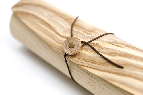 Подарочная упаковка из натурального шпона Ясень Swirl