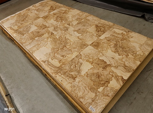 Сращенный шпон Ясень оливковый корень intarsio