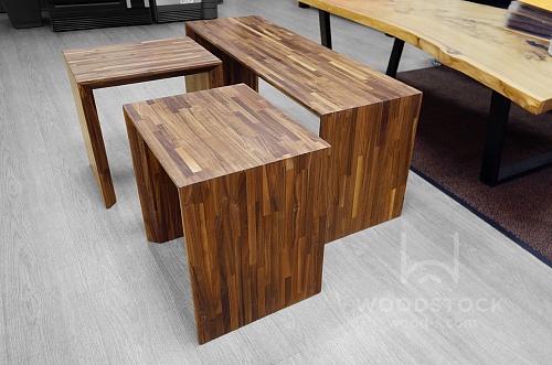 Мебельный щит из Ореха американского (узкая ламель, 40x1220x2440 мм) Мебельный щит из Ореха американского (узкая ламель, 40x1220x2440 мм)